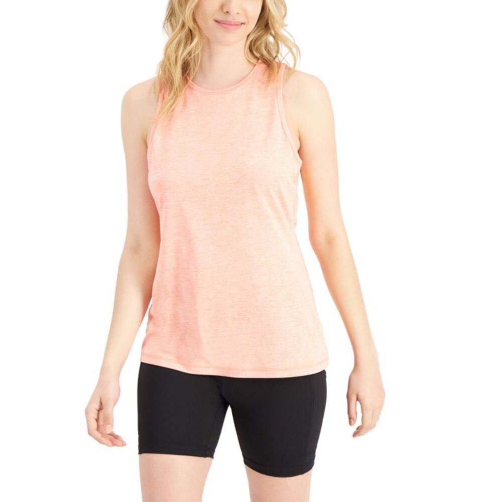 ID Ideology Womens Essentials Heathered Keyhole Back Tank Top